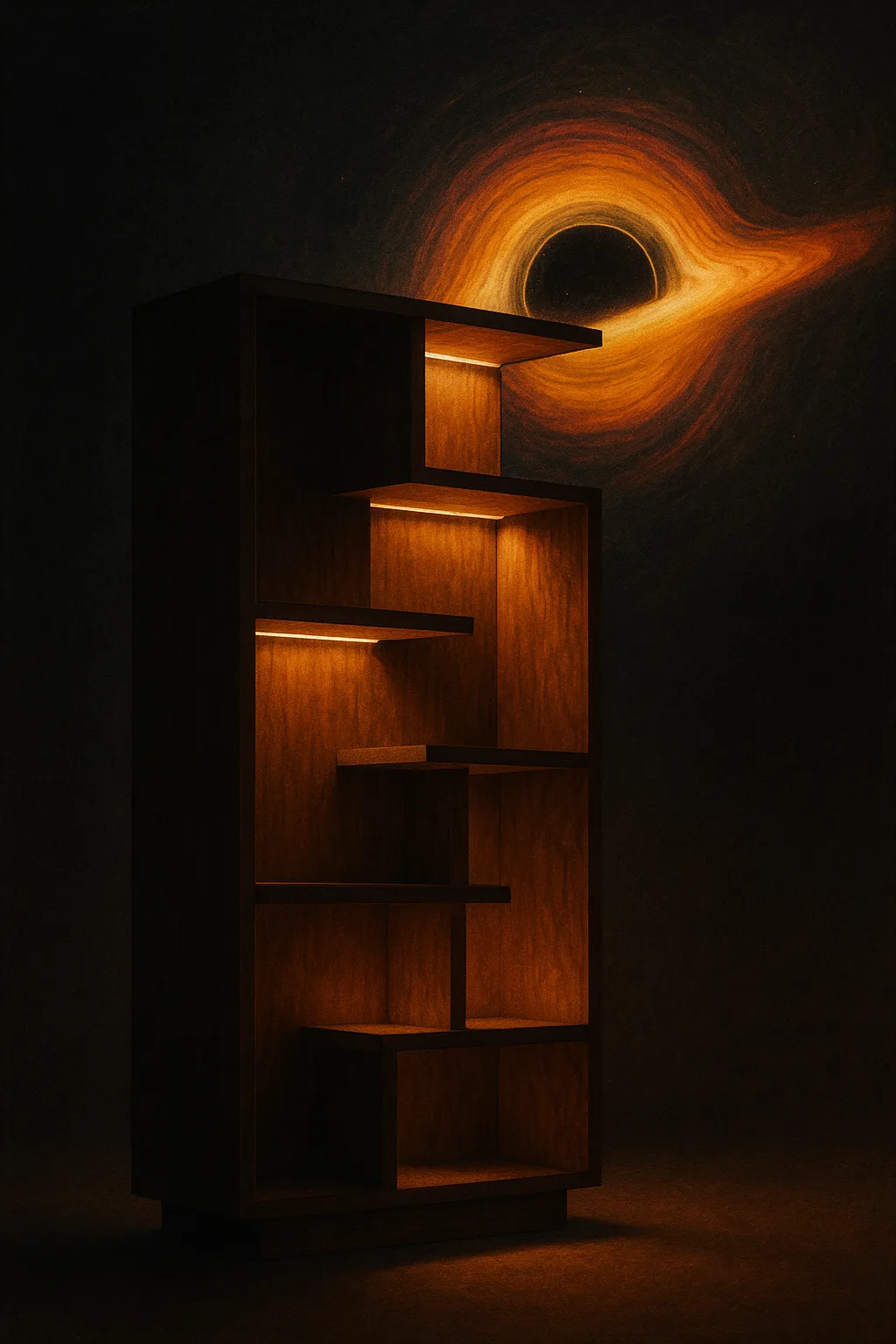 Single Solid Wood Bookcase