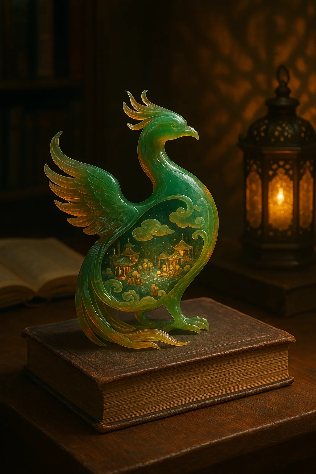 Within a Serene Study Steeped in Timeless Fascination