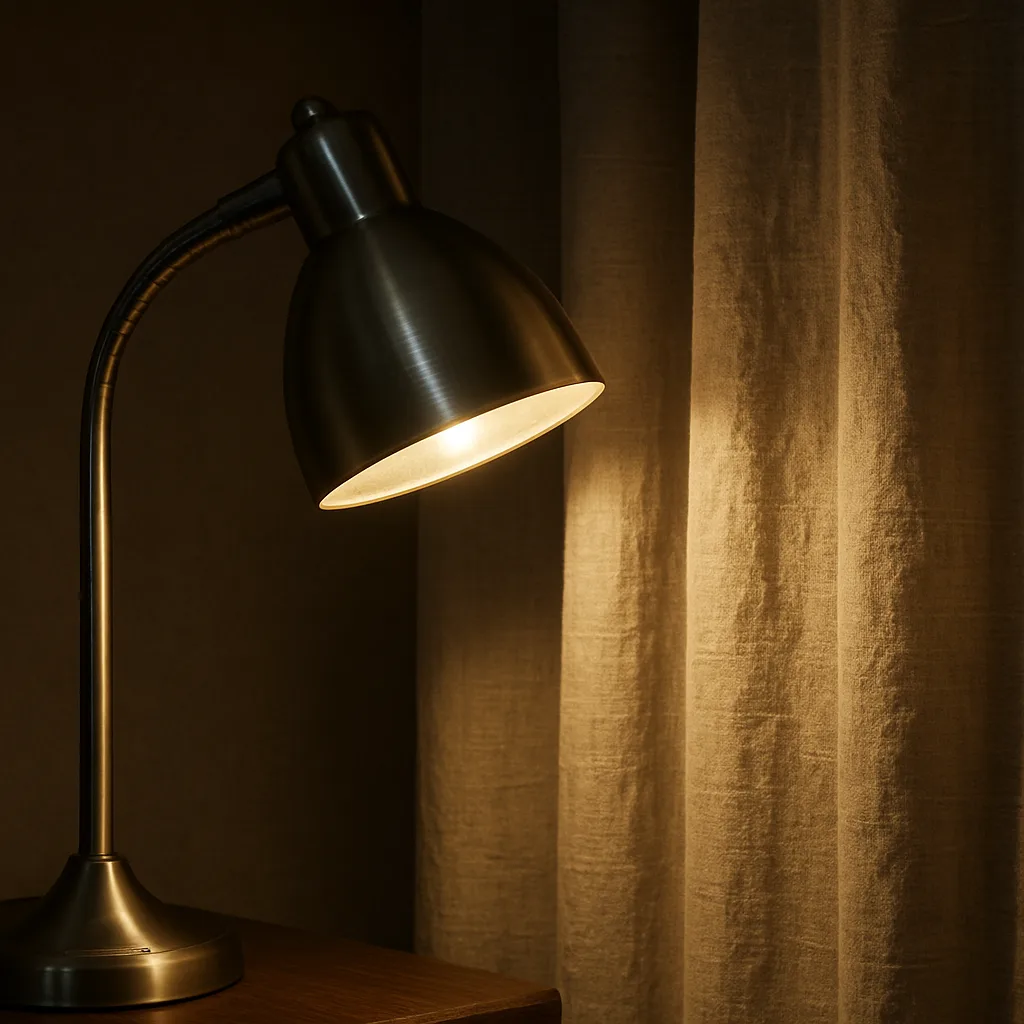 Desk Lamp Made of Brushed Steel