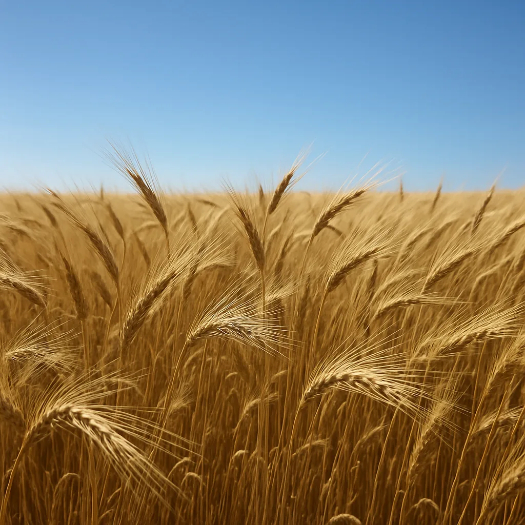 Barley Fields of Shimmering Gold Undulate Softly in the Wind