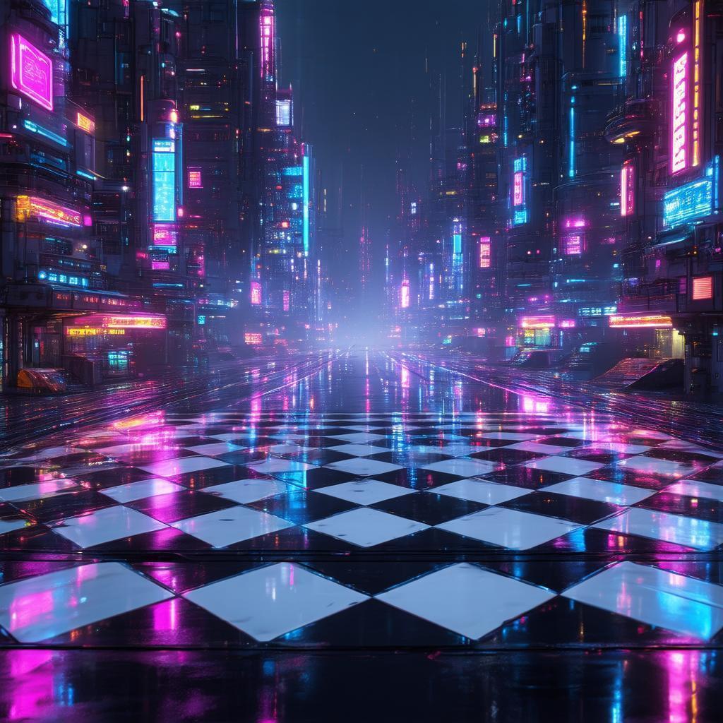 Glowing Checkerboard in a Holographic Metropolis