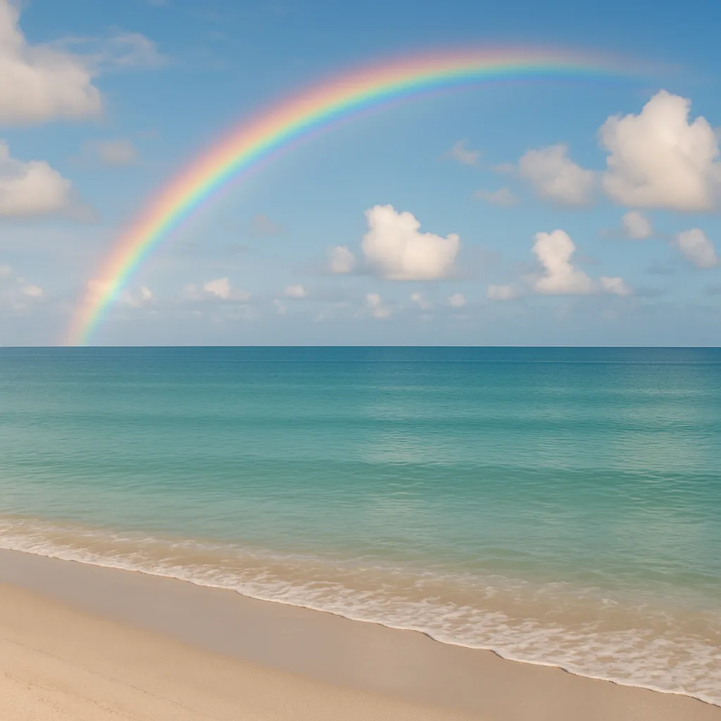 Serene Beach Scene with Calm Ocean Waters