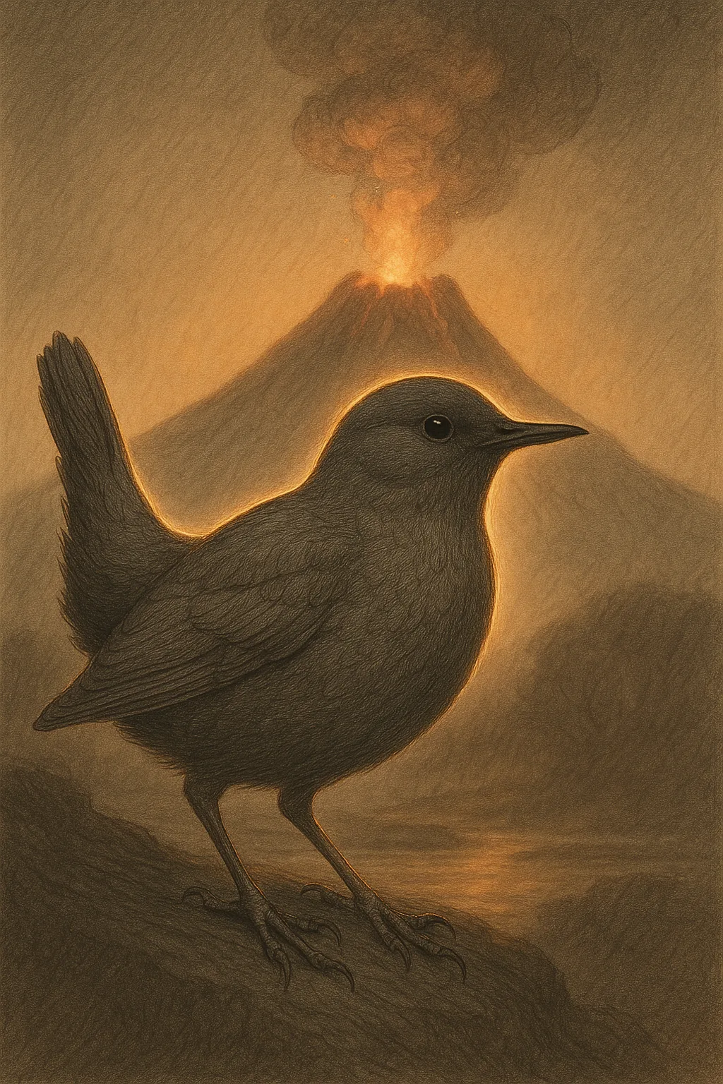 Single Slate Grey Water Ouzel
