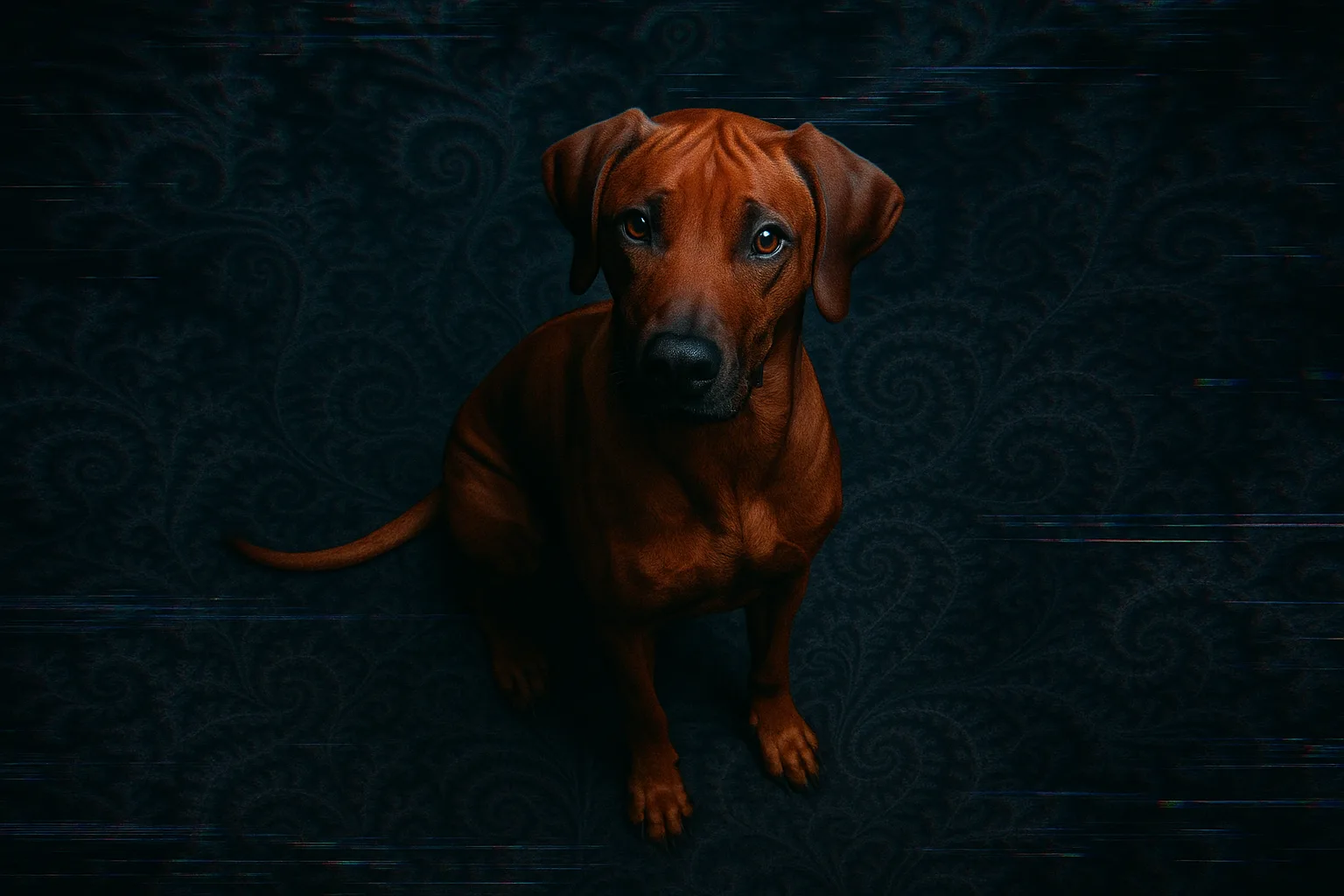 Lone Rhodesian Ridgeback