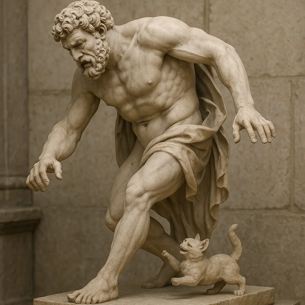 Statue from Ancient Greece Depicting a Man