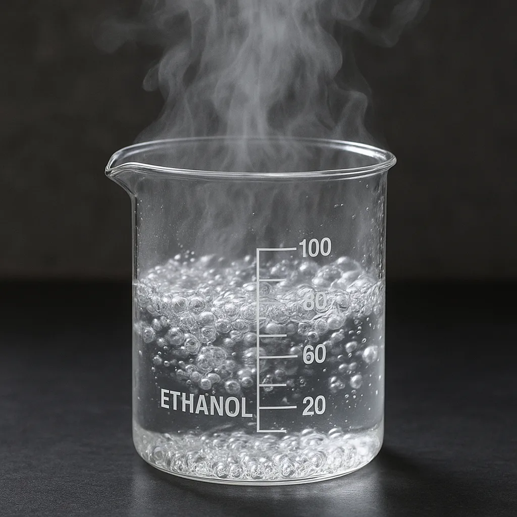 Container Filled with Ethanol Actively