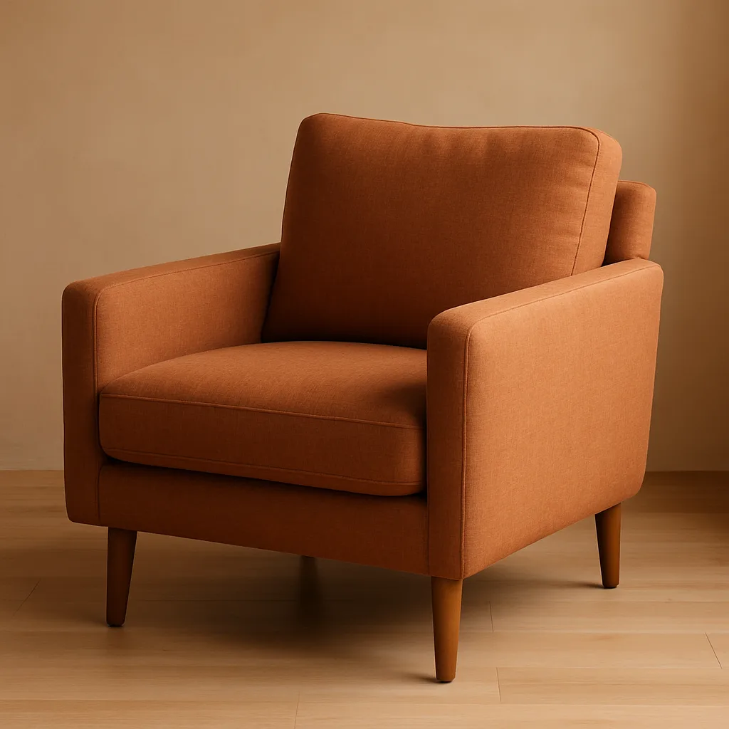 Contemporary Armchair Using Warm and Earthy Color Tones
