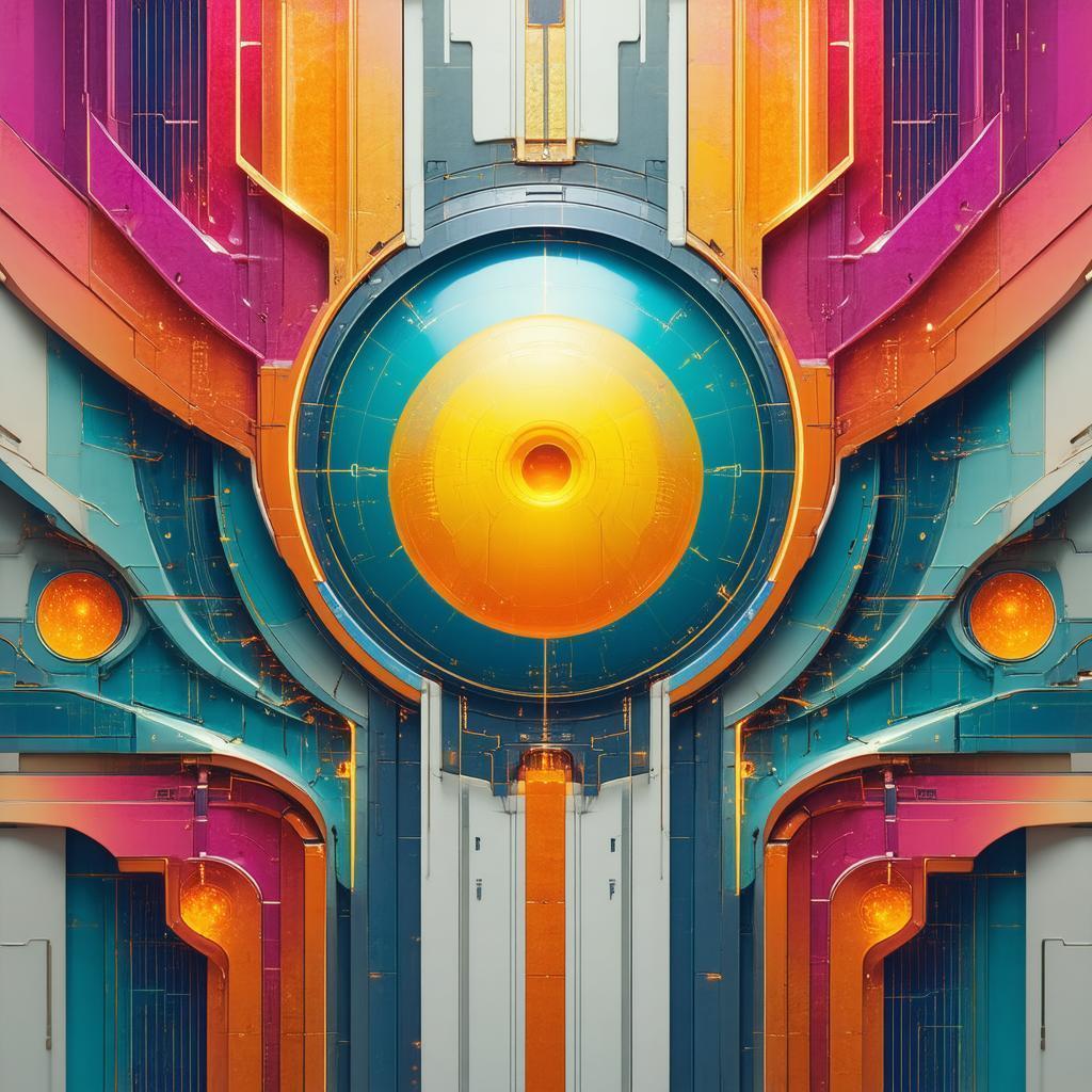 Sleek Symmetrical Sci Fi Texture Concept Art