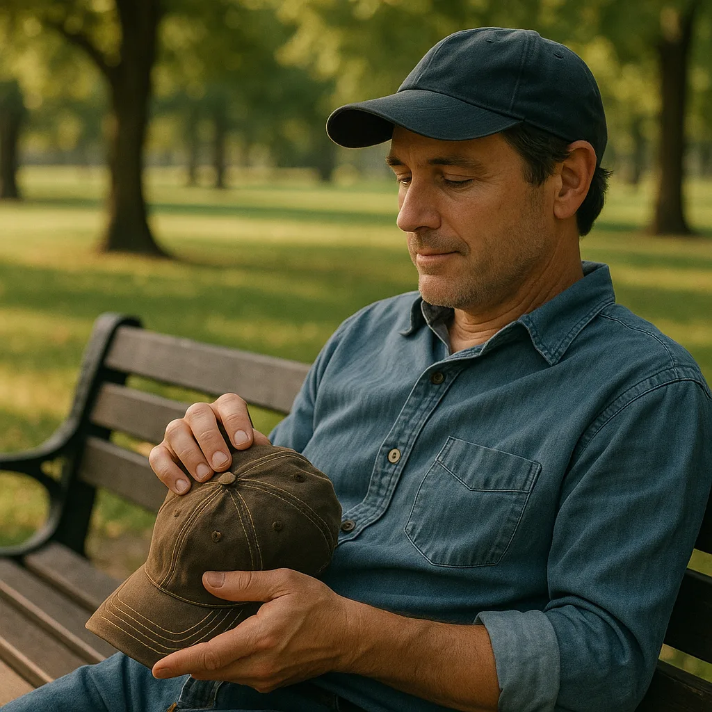 Seated on a Bench in the Park