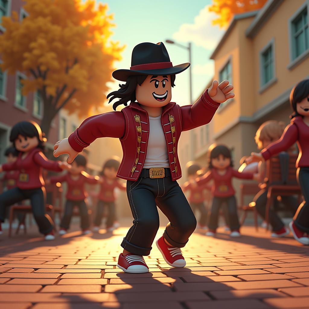 Roblox Figure Dancing Like Michael Jackson at School