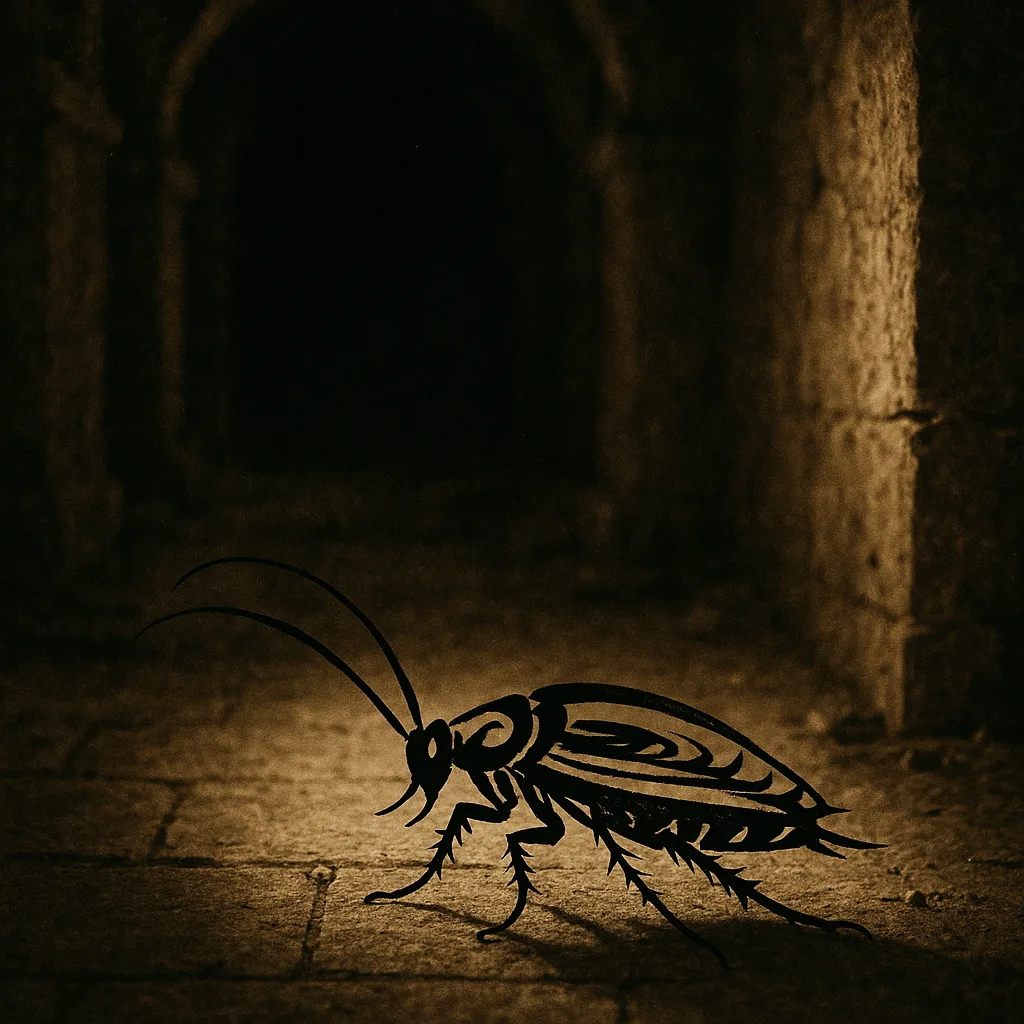 Small Calligraphic Cockroach