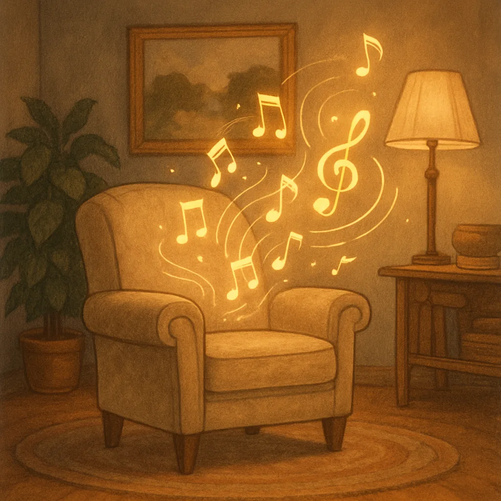 Armchair Emitted Mesmerizing Tunes