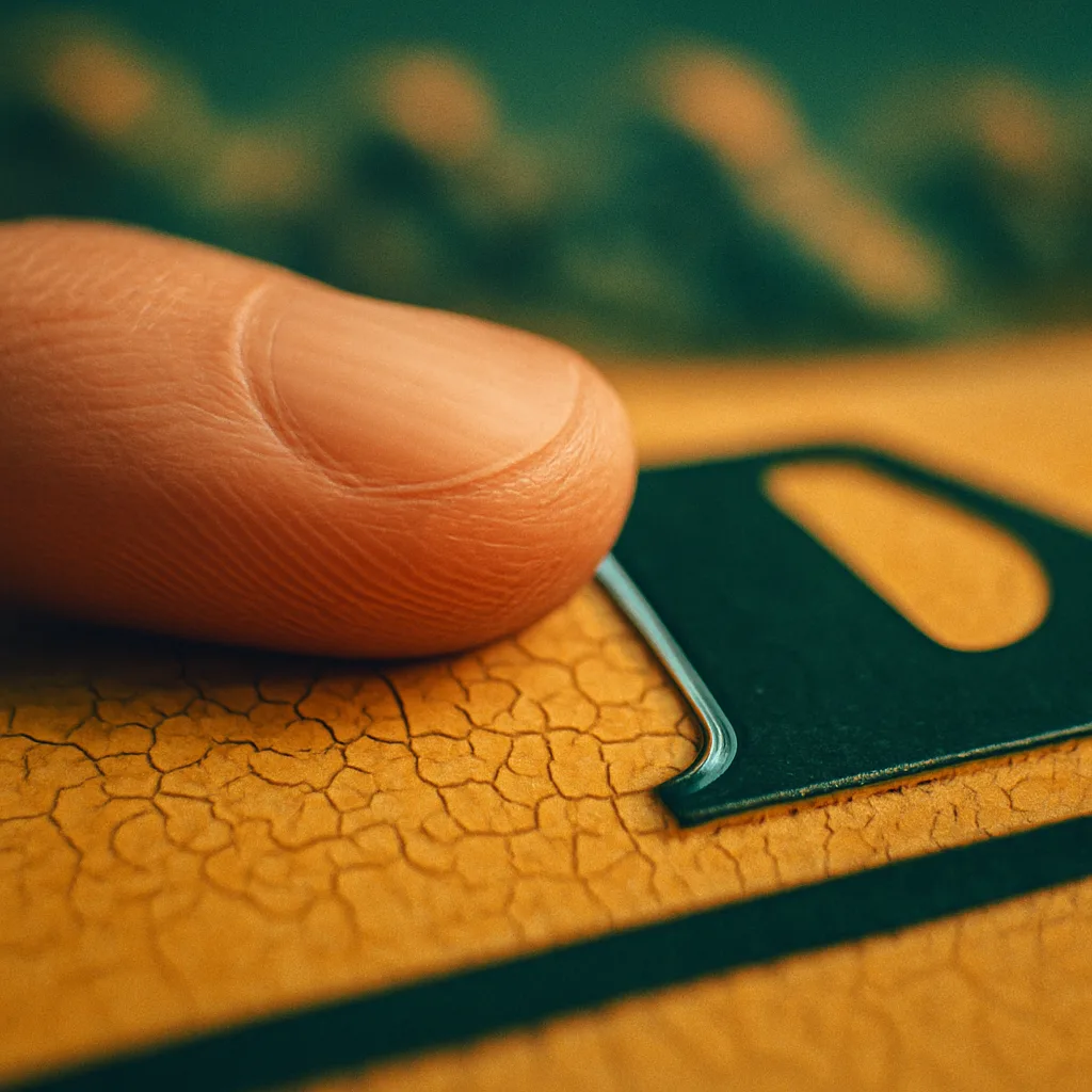 Delicate Whorls of a Youthful Fingertip Press with Focused Determination
