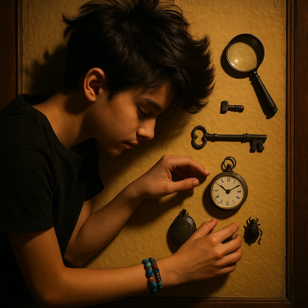 Directly Overhead Lighting Reveals a Teenager