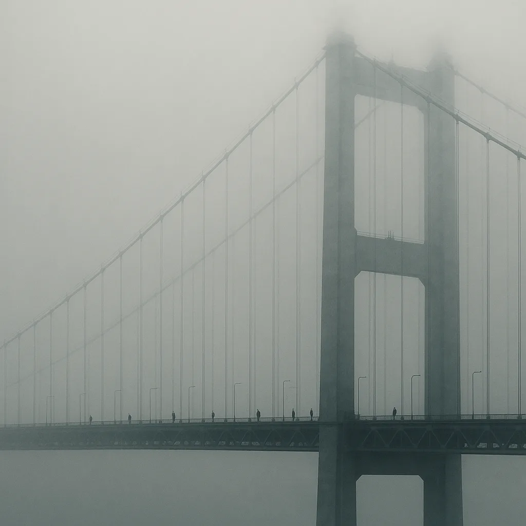 Several Tiny Figures Traverse the Immense Span