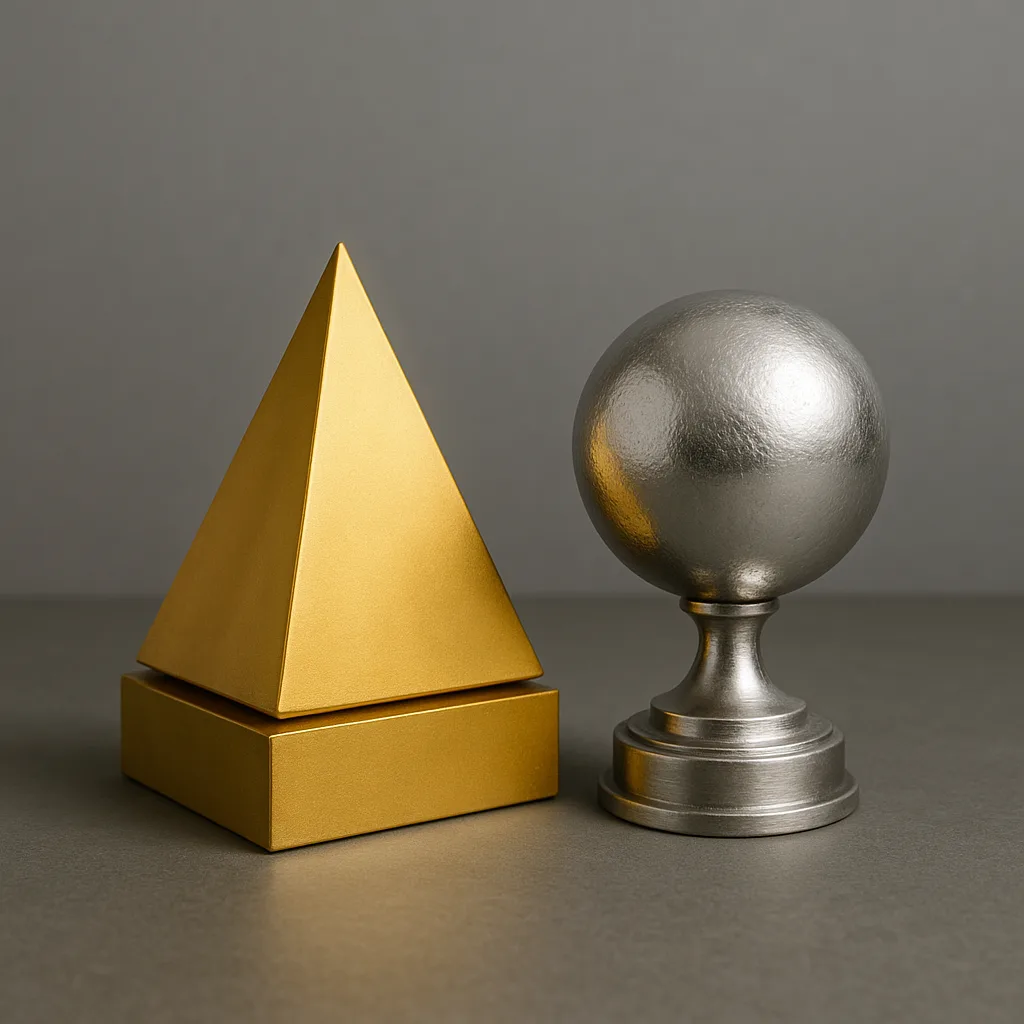 Silver Trophy Ball with a Spherical Shape
