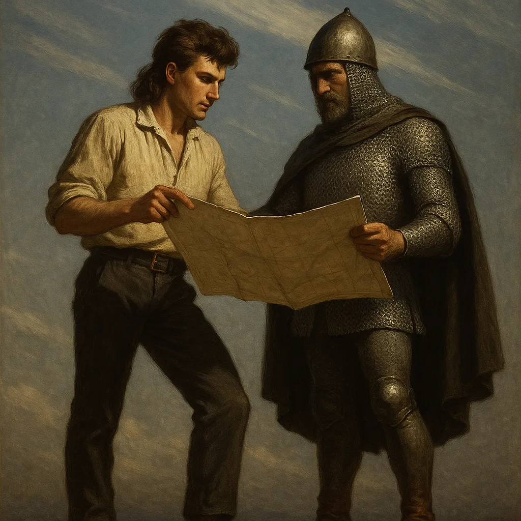 Mullet-haired Revolutionary in Trousers and a Heeled Innovator Turn