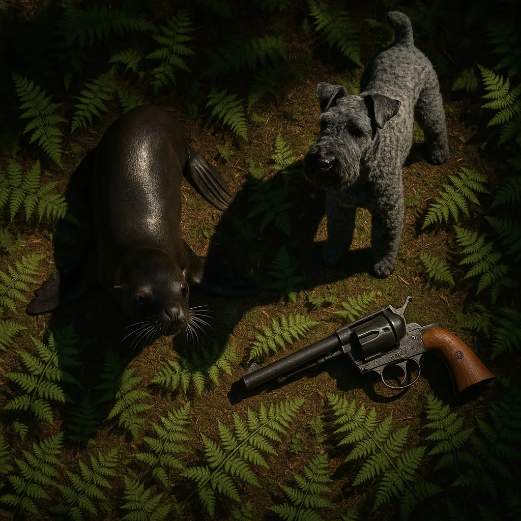Sun-dappled Forest Floor Rich with Ferns Becomes a Tableau