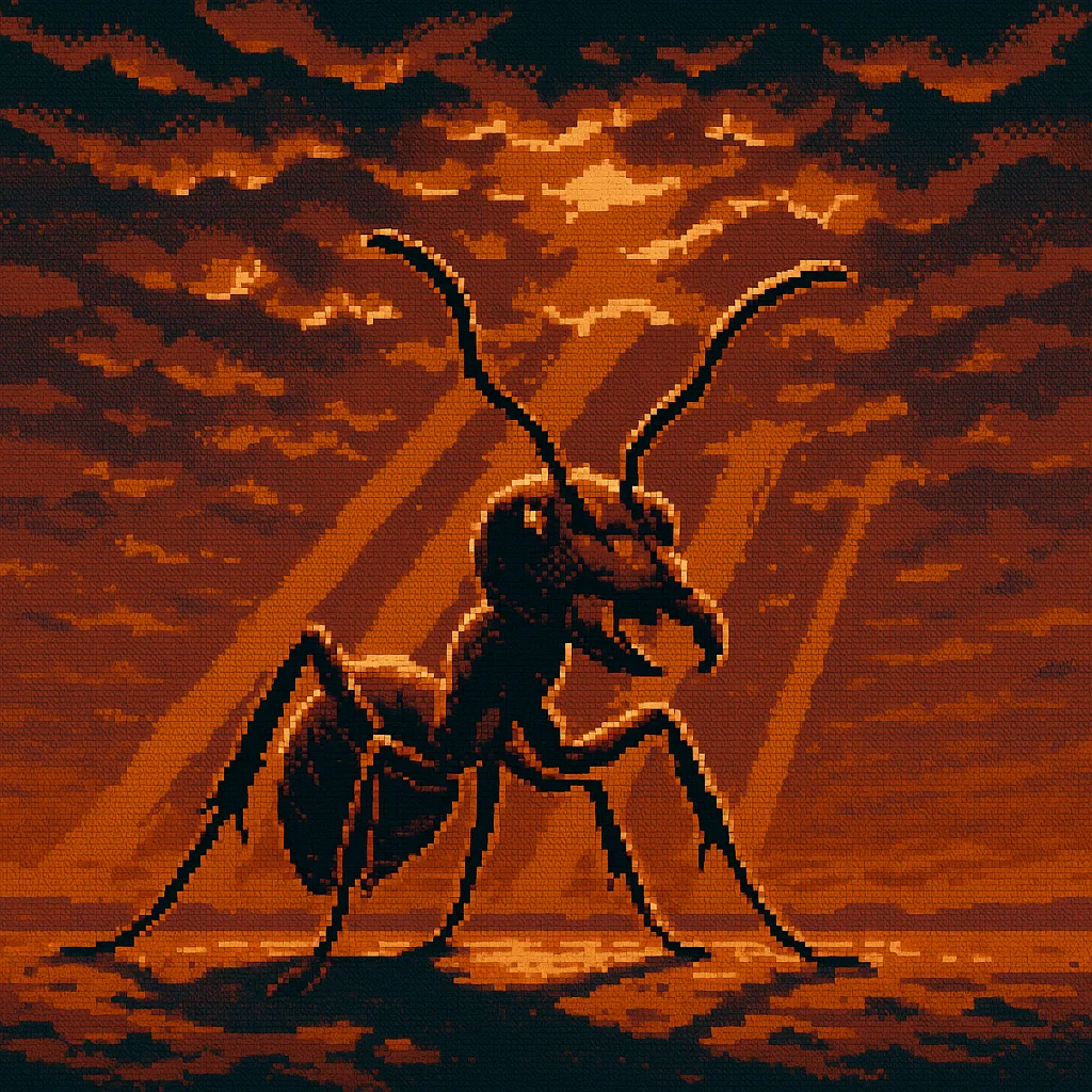 Single Ant with Spindly Legs
