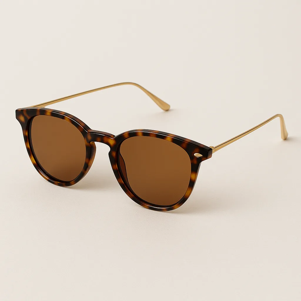 Pair of Sunglasses with a Tortoiseshell Frame