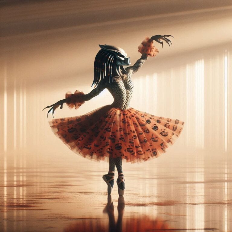 Predator Dancing Ballet in Halloween Costume