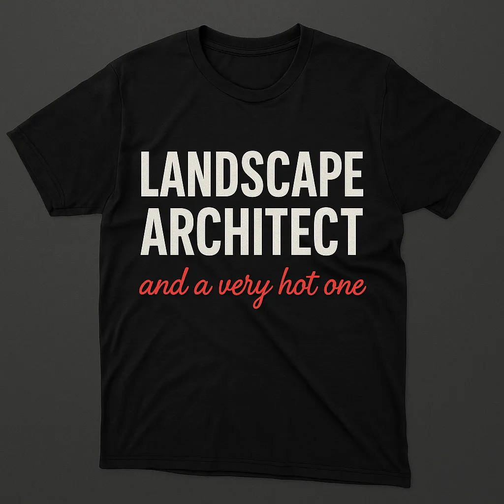 Black T-shirt with the Text "LANDSCAPE ARCHITECT