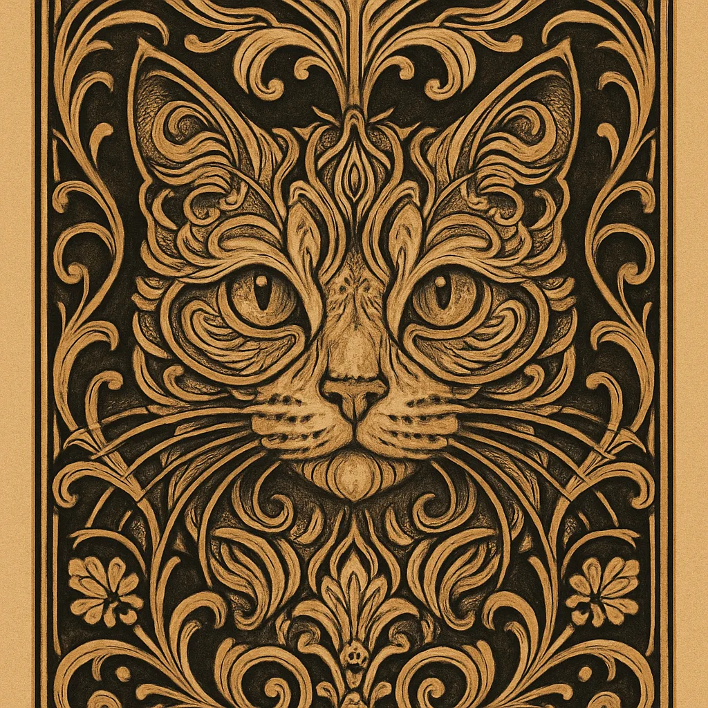 Exquisitely Detailed Art Nouveau Screenprint Highlighting the Face