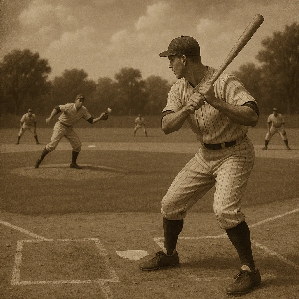 Vintage Sepia Photograph Captures a Charged Scene on the Baseball