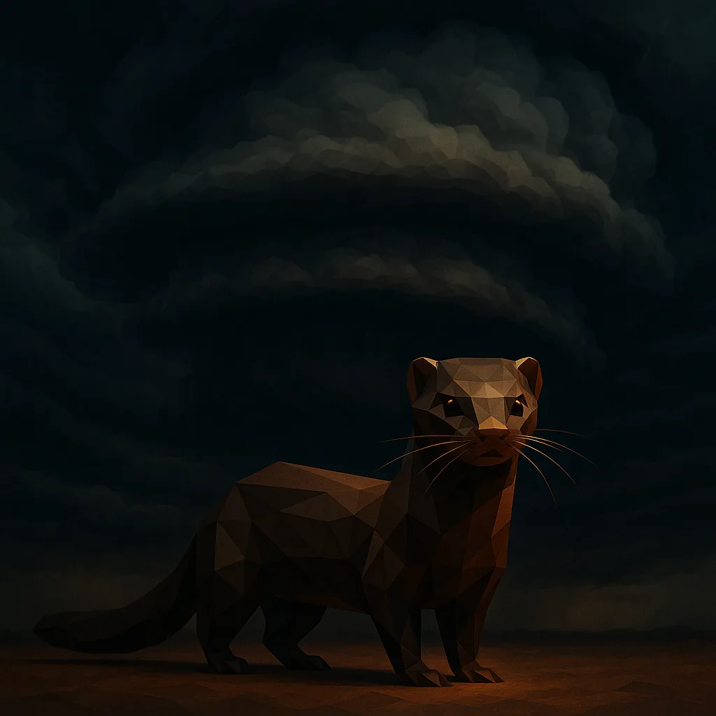 Beneath Dark Ominous Supercell Thunderclouds