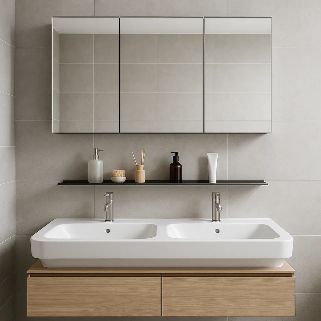 Modern Bathroom with a Double Sink