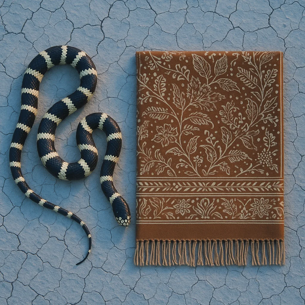 King Snake in a Sinuous Coiled Posture Showcasing its High