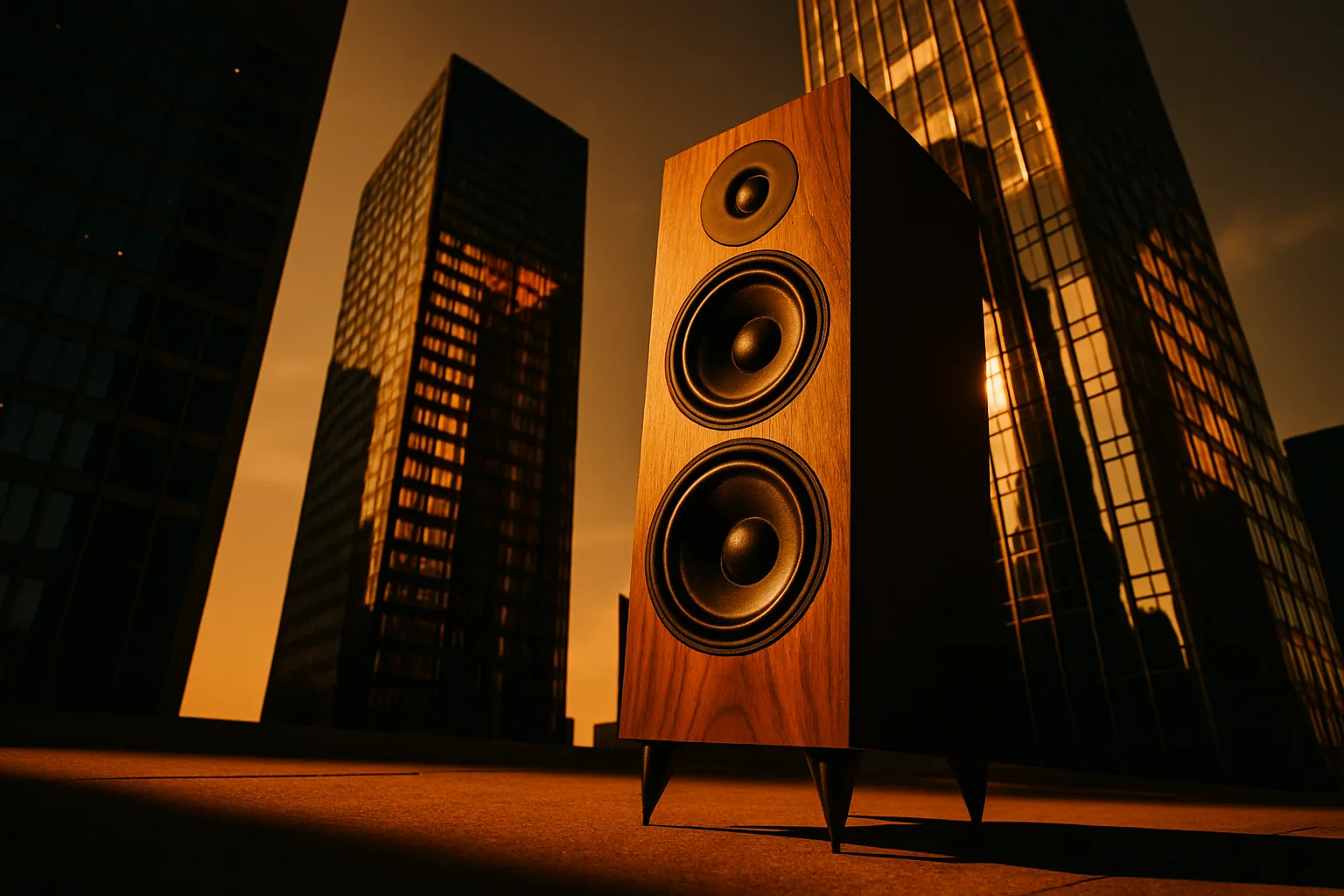 Single Loudspeaker—its Real Wood Veneer Pattern