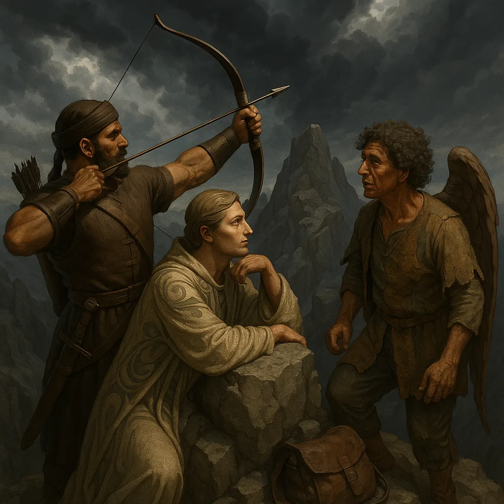 Powerfully Built Medieval Archer of Middle Eastern Appearance