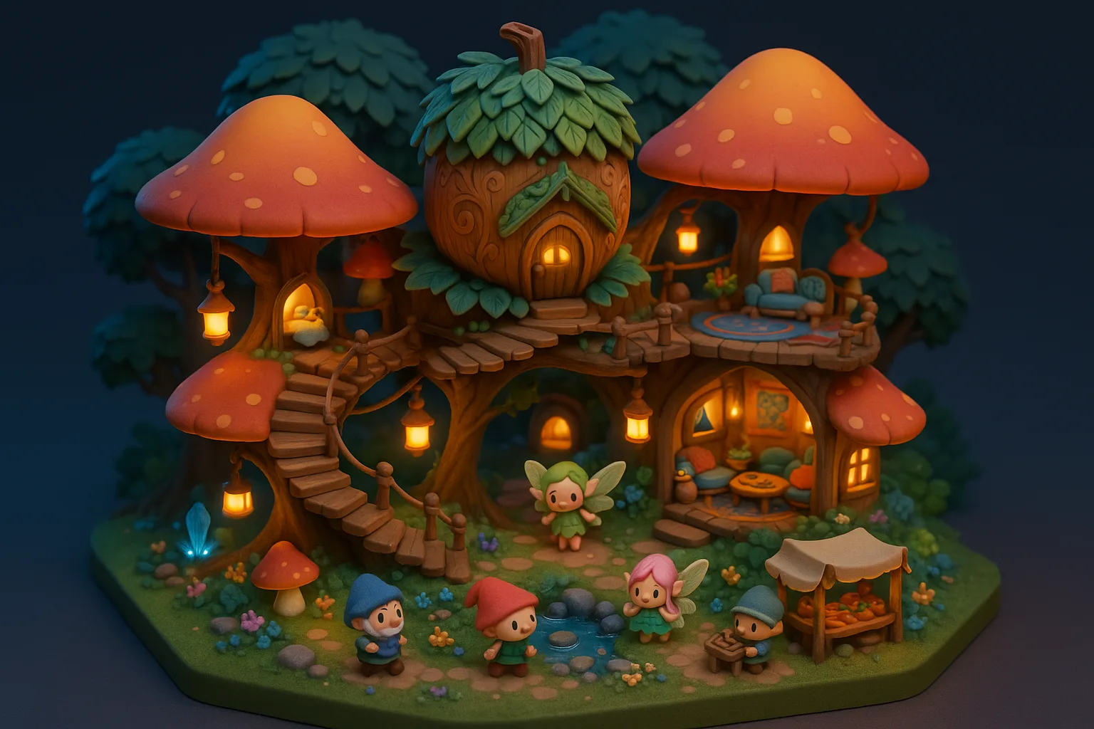 3D Miniature in a Chibi Art Style