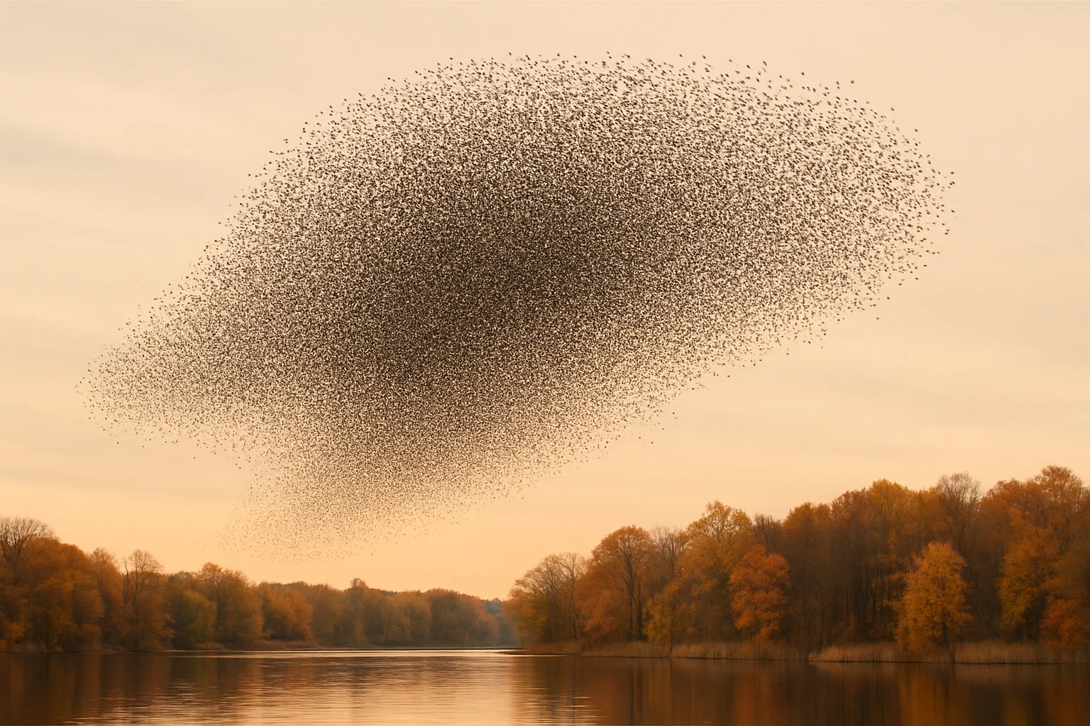 Thousands of Migrating Birds Form a Massive