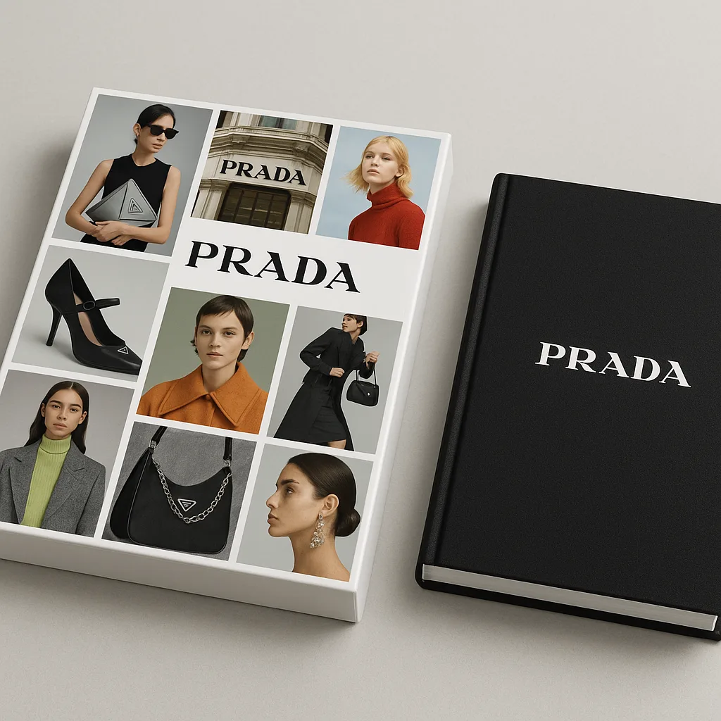 Sleek Prada-branded Box and Book Set