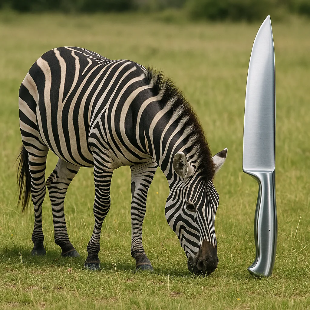 Reflective Silver Knife
