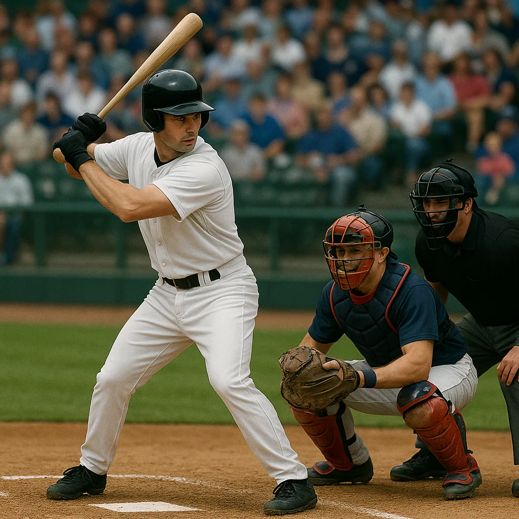 Baseball Batter in a White Uniform Prepares