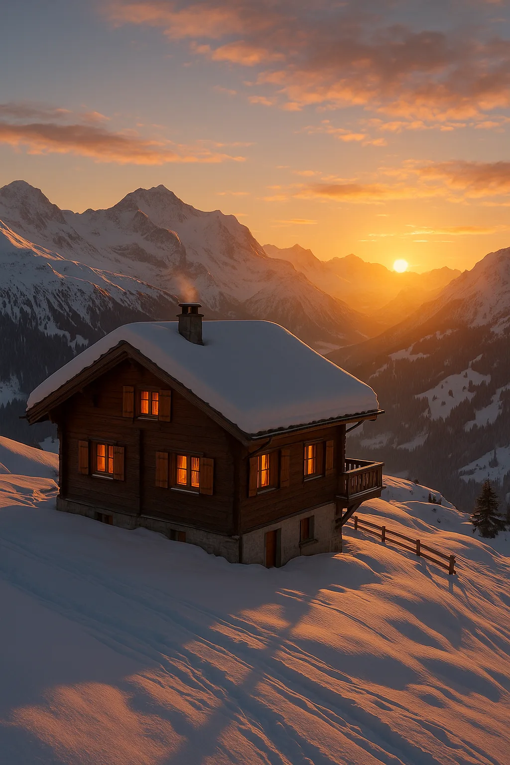 Serene Ski Lodge in the Swiss Alps