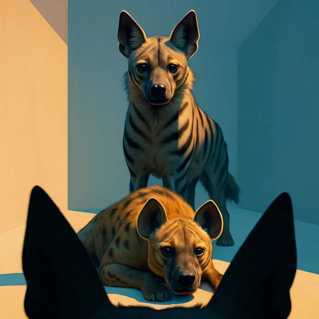 Striped Hyena with its Head Held High