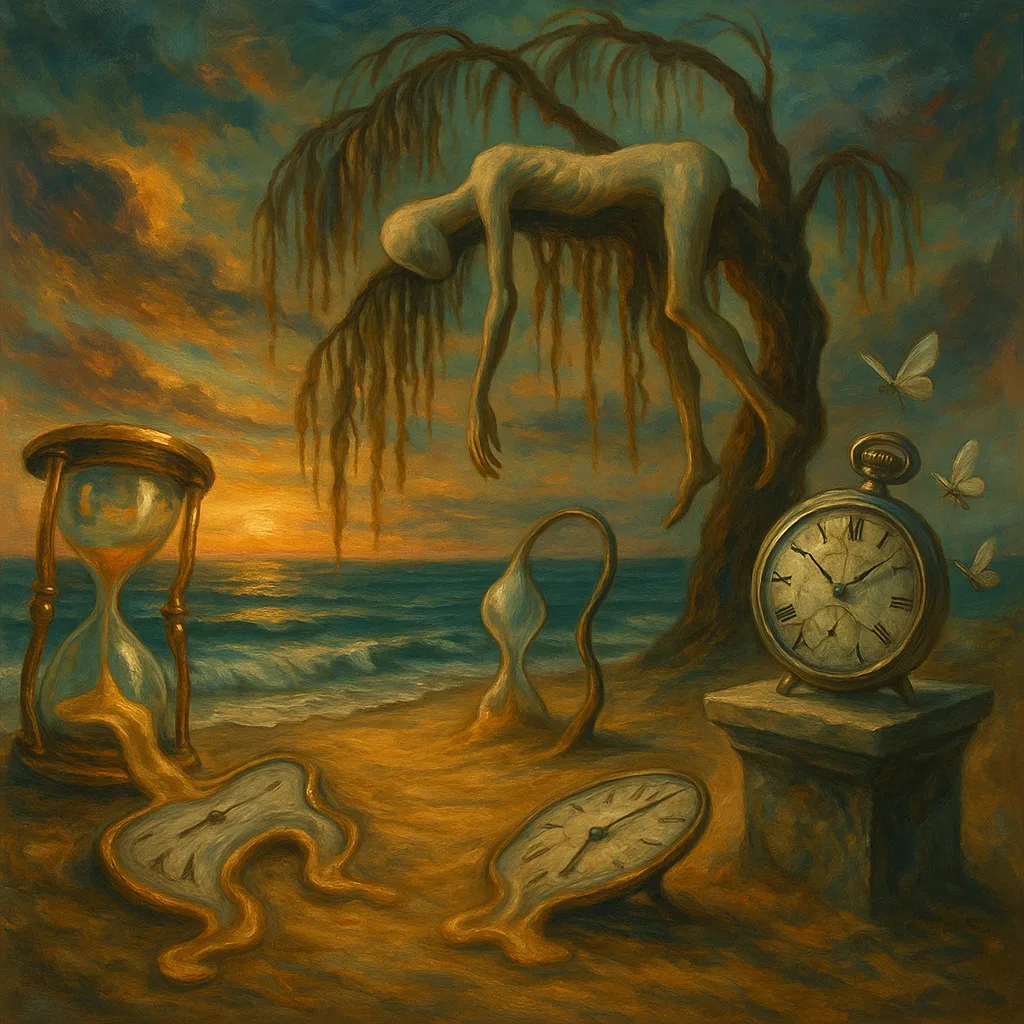 Evocative Oil Painting Depicts a Surreal and Dreamlike Ocean Scene