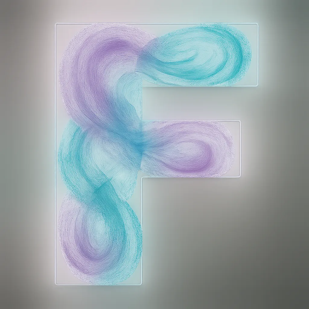 Creative Artwork Showcasing Swirls of Lavender and Teal Paint