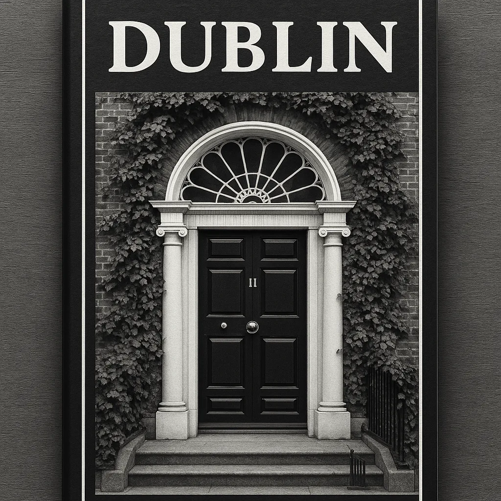Decorative Black and White Georgian-style Door