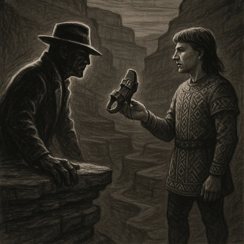 Charcoal-sketched Villain in a Stylish Fedora