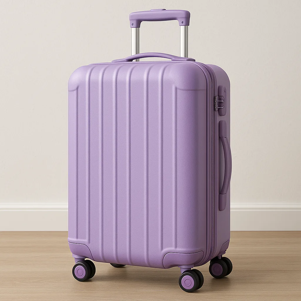Suitcase in Lavender Color Meant for Travel Purposes