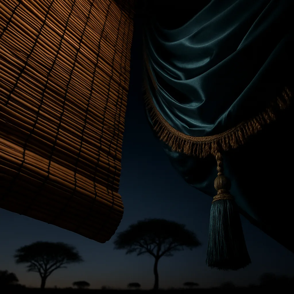 Simple Bamboo Roller Shade and an Opulent