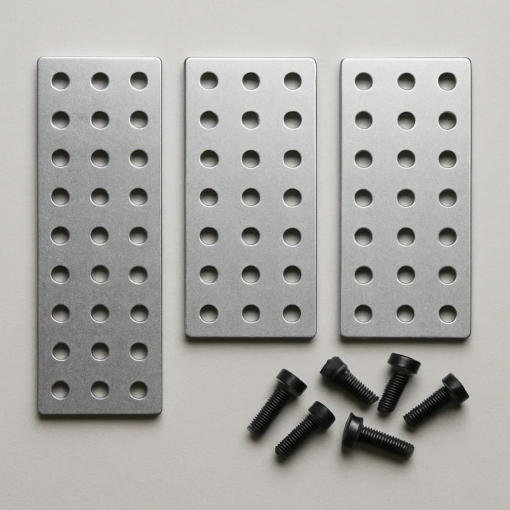 Three Rectangular Metal Plates