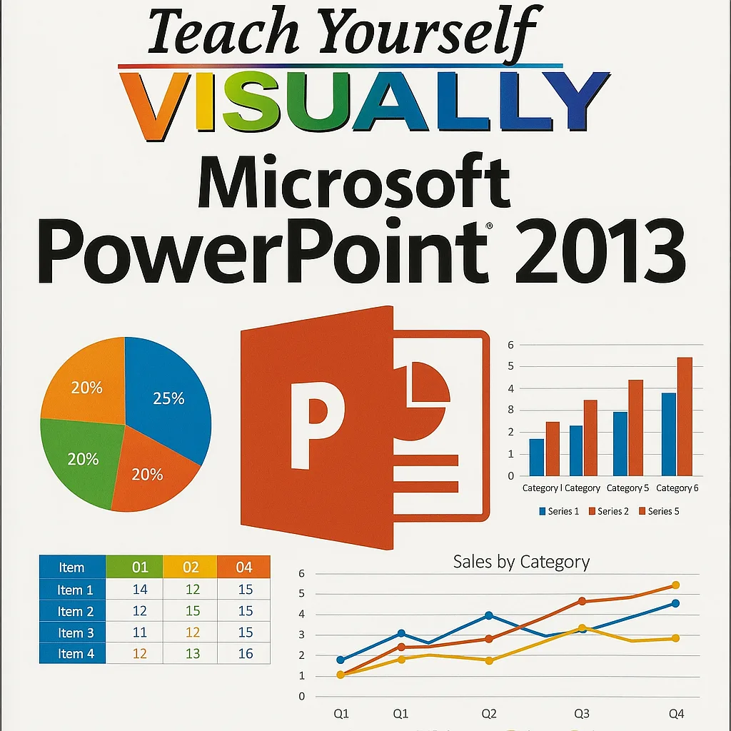 Book Cover Titled "Teach Yourself VISUALLY Microsoft PowerPoint 2013"