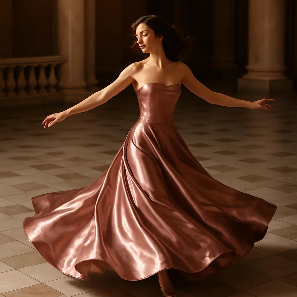 Dancer Glided Across the Marble Floor in Graceful Turns