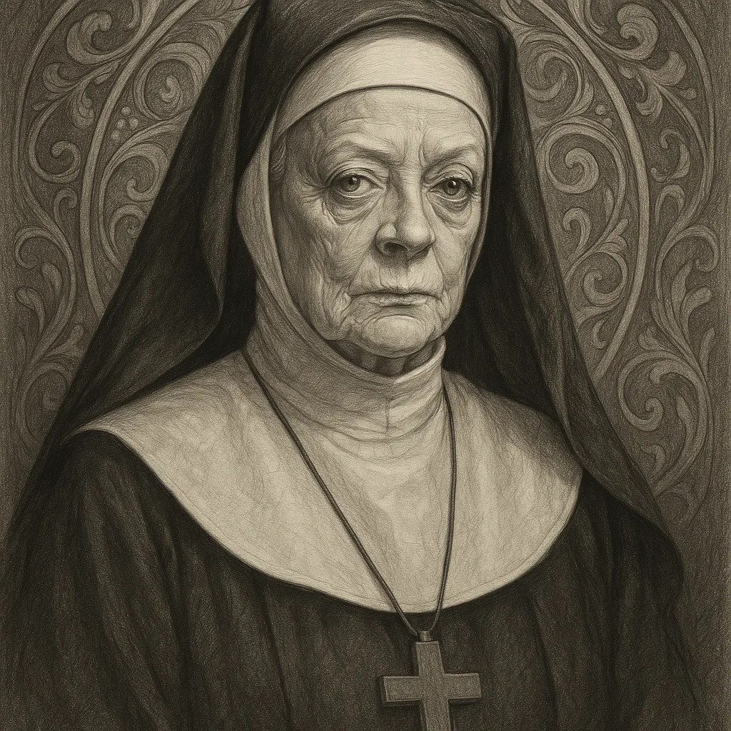 Meticulously Rendered Graphite Portrait of Maggie Smith